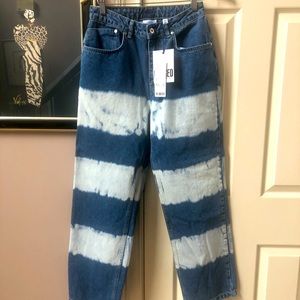 Ragged Priest dad jean bleached